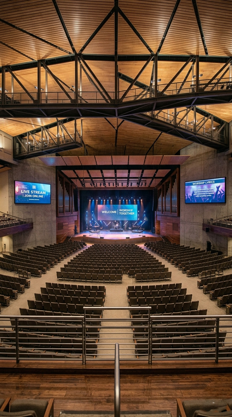 Church WiFi and network installation in Jupiter FL worship facility