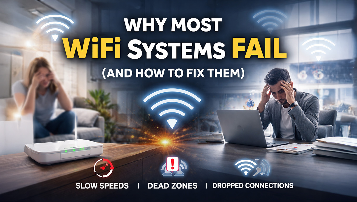 why wifi systems fail slow speeds dead zones and dropped connections in homes and businesses